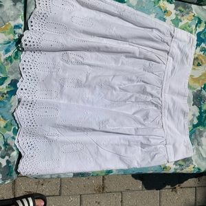 Loft white cotton skirt